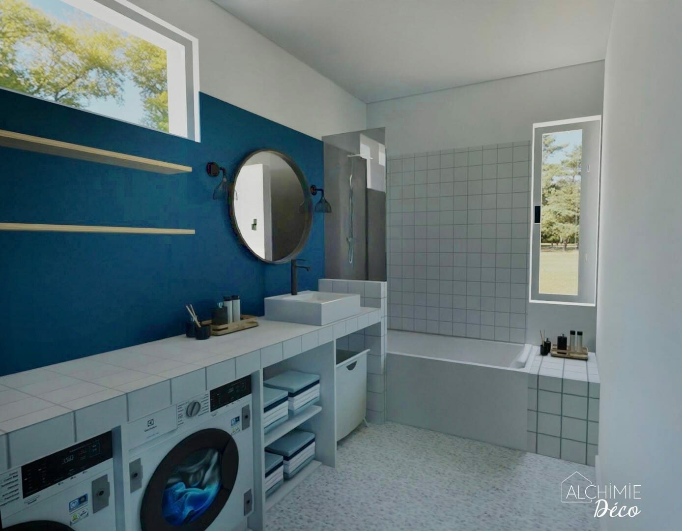 Salle de bain réaménagé et moderne